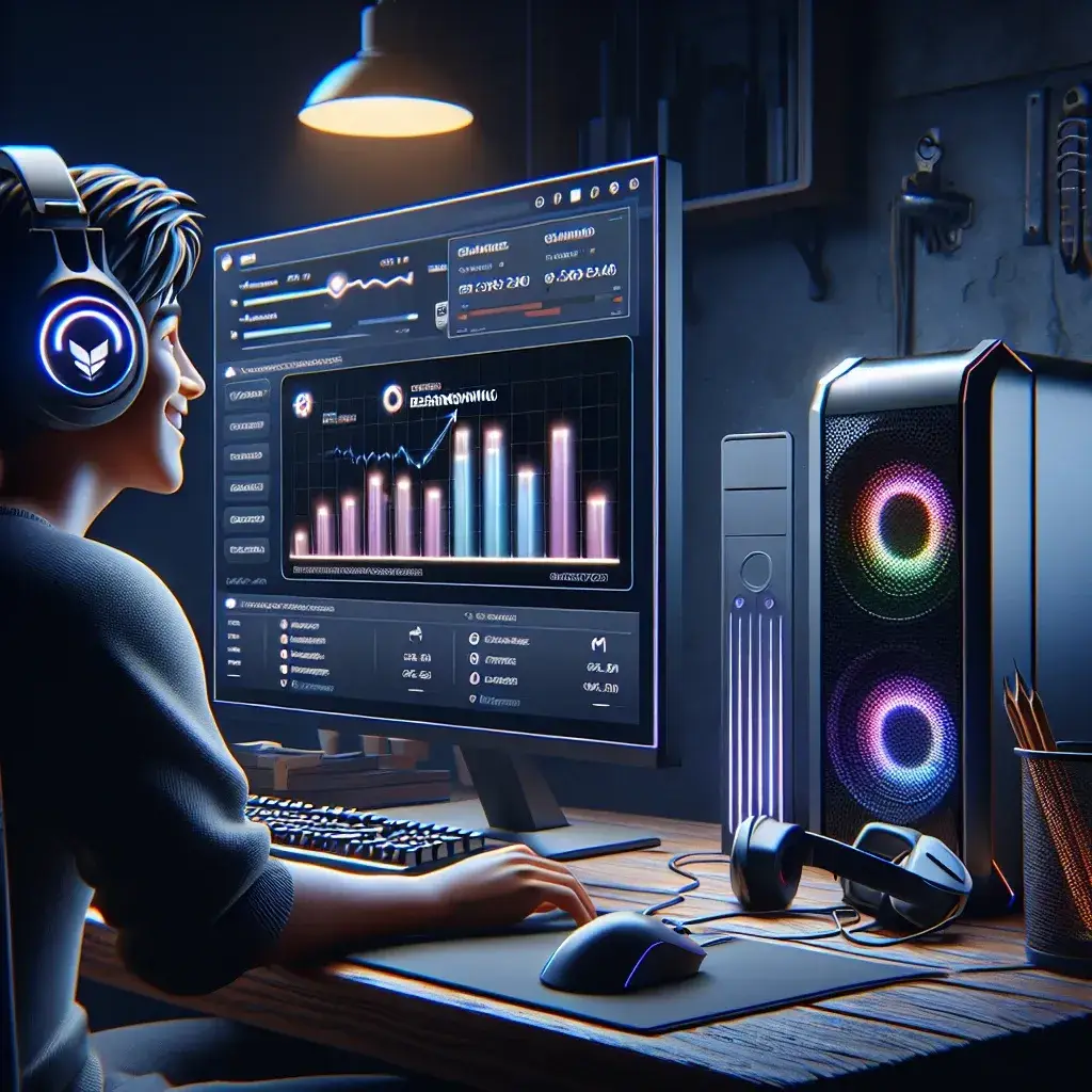 What is the advantage of gaming PCs with integrated benchmarking tools?