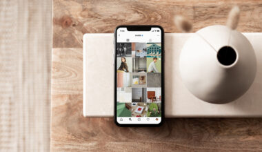 smartphone with Instagram open