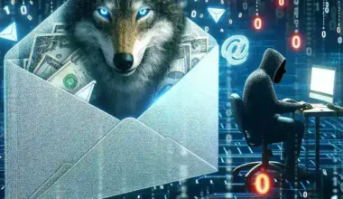 "Illustration of email spoofing showing a hacker manipulating email headers to deceive recipients, highlighting the risks of cyber security in digital communication."