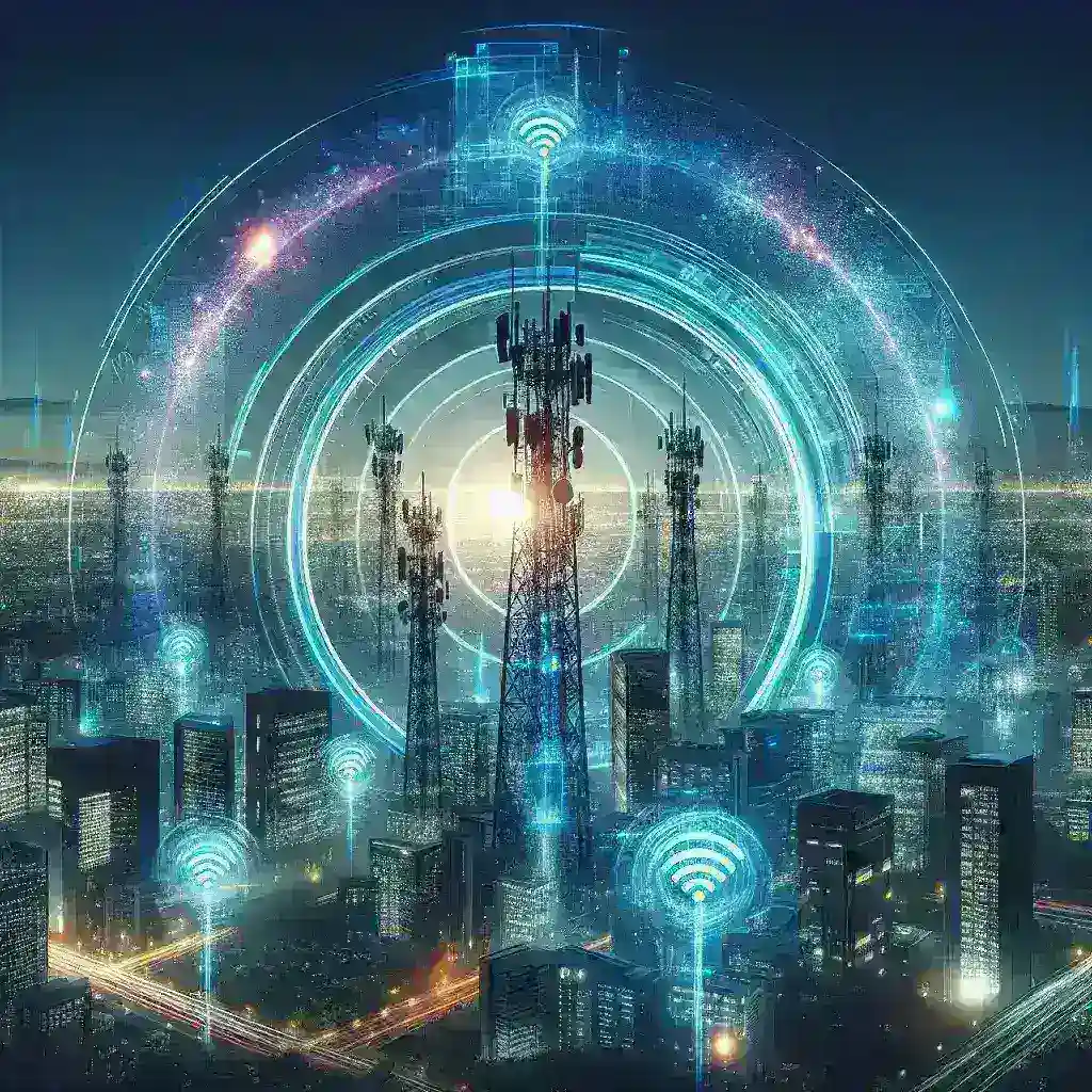 "6G technology standards finalized with commercial deployment targeted for 2028, showcasing advanced connectivity concepts and future network infrastructure."